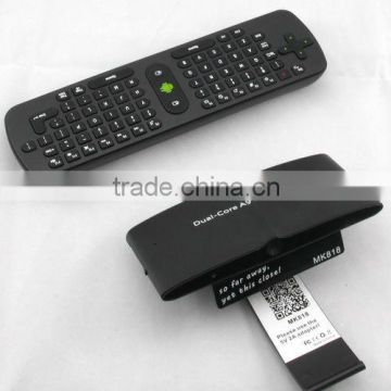 2013 best Android dual core mini pc MK818 with Smart camera + RC 11