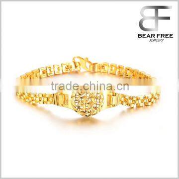 Women's Cubic Zirconia 18k Gold Plated Hollow Tennis Bracelets Bangle Wristband Wedding Bride Fashion