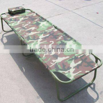 Folding metal military cot