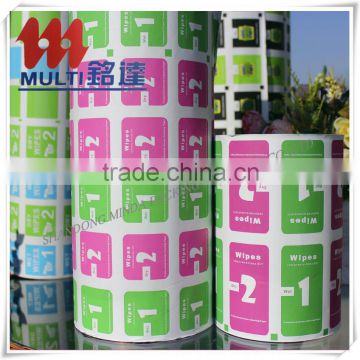 cleaning wipes metallized paper /moist toweltte Packaging paper aluminum wrapping paper