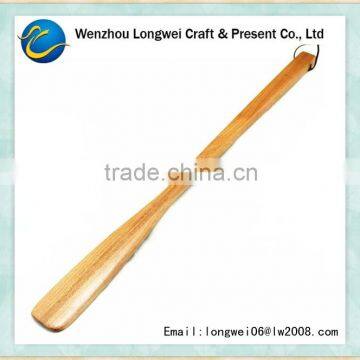 long handled wooden shoe horn/long shoehorn