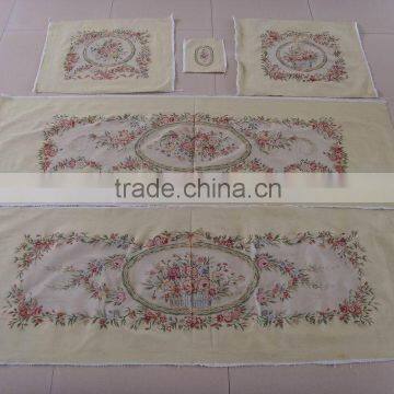 Fine wool hand-woven aubusson french style sofa cover