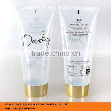 Clear Plastic Screen Printing Skin Care Cosmetic Tubes