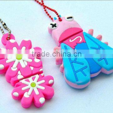 custom pvc usb flash 2.0 with embossed logo