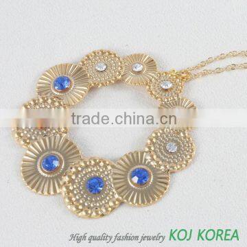 KN-156 sapphire color fashion necklace