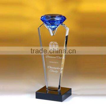 NEW Design Blue Crystal Diamond Trophy