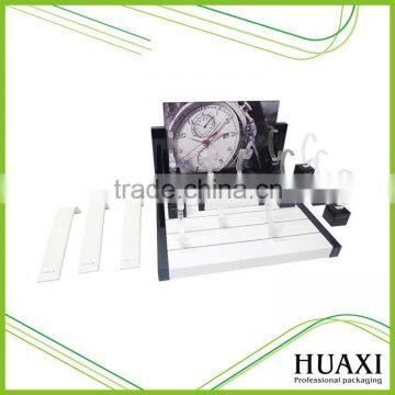 Huaxin White glossy lacquer smart watch display showcase stand