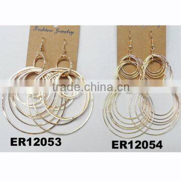 bulk metal self piercing multi hoop earrings