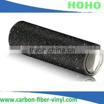 glitter car body vinyl wrap 1.52x30m with air free bubbles/ glitter black car color vinyl film car wrap film