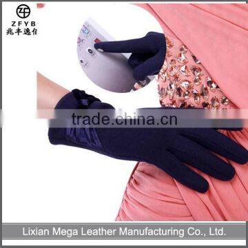 Hot Selling Winter navy color women Fleece Gloves