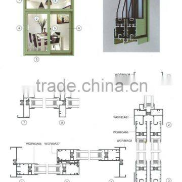 High quality aluminium heat insulation sliding casement window TFFC-31