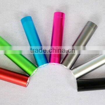 LED torch portable charger 2600mah mobile power bank
