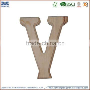 New cheap unfinished decoratve wooden alphabet letters wholesale