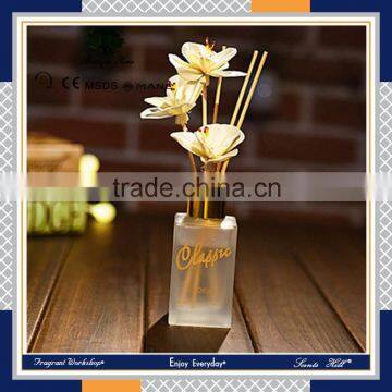 customized home decorative fragrance100ml essencial oil reed stick diffuser set with glass Luxury bottle pack competitive price