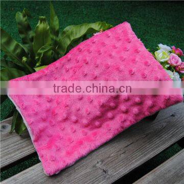 Wholesales Super Soft Personalized Hot Pink Minky Dot Toddler Pillow Case