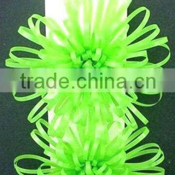 HOT SALE ! 3.5" Glossy Shiny Green Fancy Fireworks Ribbon Bow