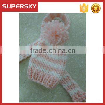 C1570 Wine Bottle Cover for Christmas Wine Bottle Knit Hat Scarf Set Decorations for Wine Bottle photo-4