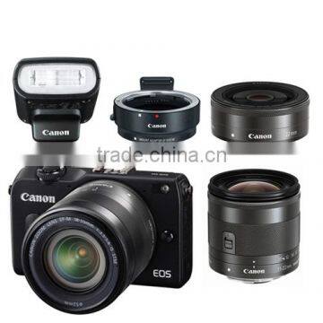 Canon EOS M2 with 11-22mm, 18-55mm, 22mm, EF-EOS M Mount and 90EX Camera Kit DGS Dropship