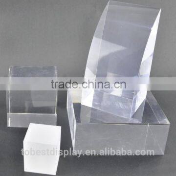 China factory made solid clear plexiglass acrylic block