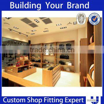 Wooden Men's Handbag Store Design And Decoration