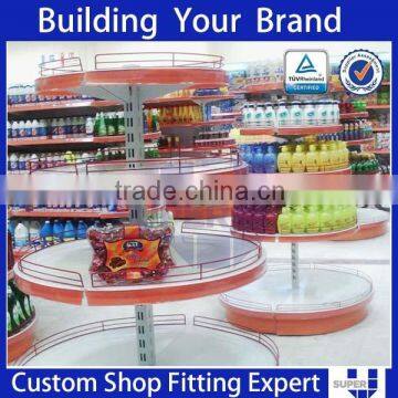 Supplier for display unique round stand in supermarket