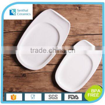 20%discount New Design Customized White Ceramic Rectangular Plate for Home Hotel Use photo-4