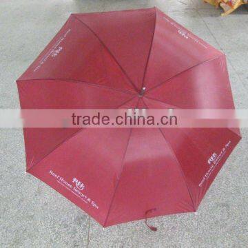 28 inch cheap steel frame wooden handle straight sun umbrella