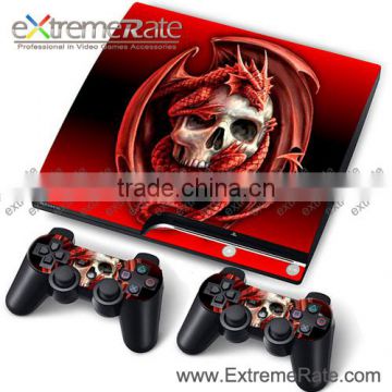 Fresh Scary CrossBones Skin Stickers For PS3 Slim Accessory Console Controller