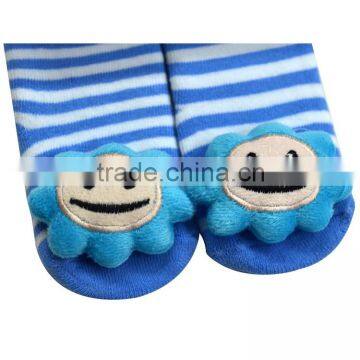 Popular anti slip pure cotton baby socks