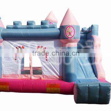 420D polyester coated PVC Inflatable bouncer with slide combo