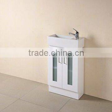 White floor standing MDF bathroom furniture