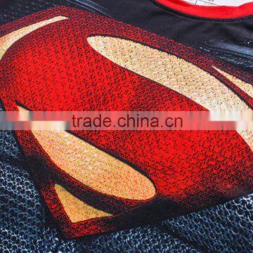 China Manufacturer Wholesale Men's Compression t Shirt Body Slim 3d Fiction Animal Color Tee Shirt Superman Clothing photo-5
