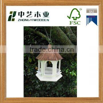 Best Selling Forest Hanging Handmade High Quality Wooden Bird Feeder Wholesale