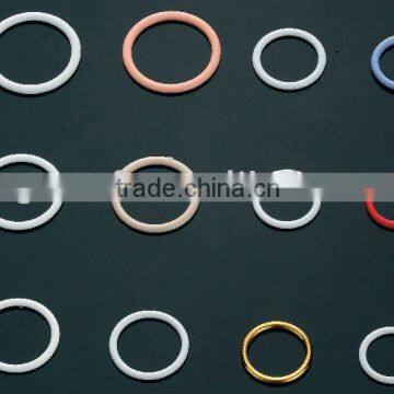 Nylon coated bra strap ring in different color and size