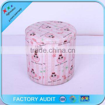 High Quality Wood Pouf Customized Printing Storage Ottoman