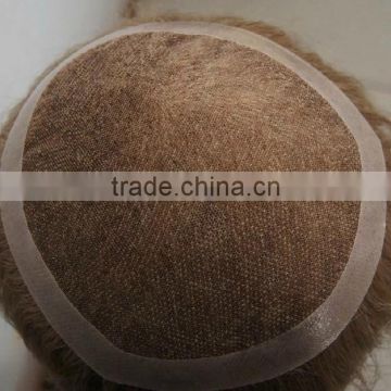 Best quality 6 inch china human hair toupee wigs, men hair toupee