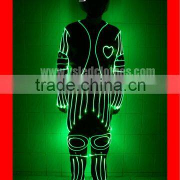 Programmable LED Tron Costume, LED Costume Clothes, Ligths LED Dance Costumes