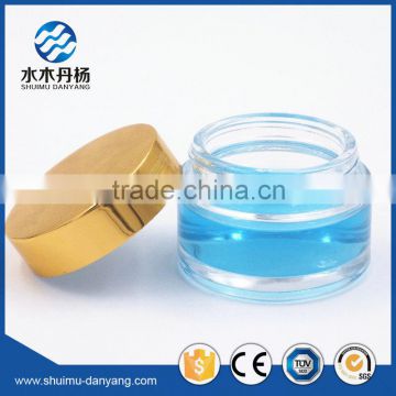 Luxury 40ml round clear cosmetic glass jar