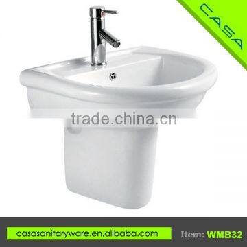 Ceramic sanitary ware cheap hedestal wall hung wash basin designs