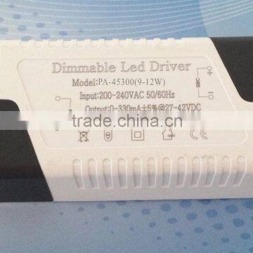 Dimmable Constant Current LED Driver for 300mA 12W