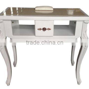 LNE-093 double nail table manicure desk for 2 people salon table with ceramic top