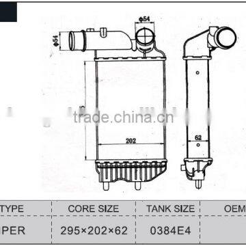 cooling water system engine cooling intercooler for Jumper oem 0384E4