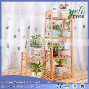 Fashion bamboo storage shelf bamboo display shelf