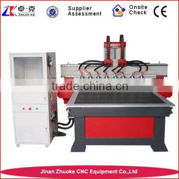 Multi Head CNC Router Engraving Machine 1300*2500mm ZK-1325-8