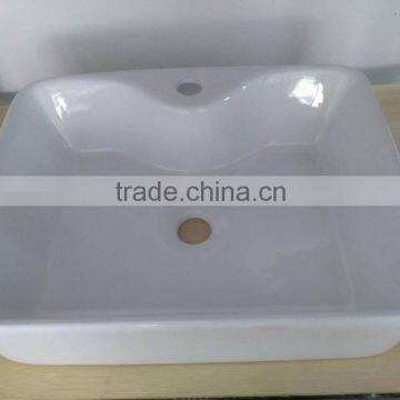 New Desigh Squre Ceramic Basin Bathroom White Square Single Hole Art Basin Hot Sale Cheap Price Wash Basin YB007 photo-3