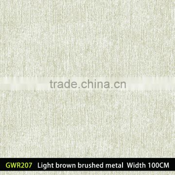 GWR207 Light Brown Brushed Metal Width 100CM Water transfer Printing film factory / Hydro printing