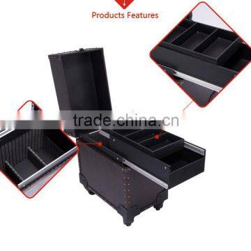 2016 Cheapest Professional PVC Rolling Cosmetic Makeup Case Beauty Box photo-4