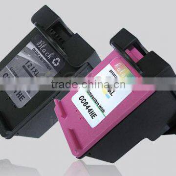 With ISO,STMC,SGS,CE Approved Compatible HP121XL Black Ink Cartridge CC641HE No Ghost On The Paper