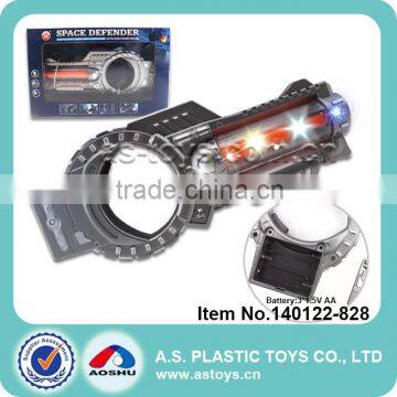 Super toy space gun with flashing light and sound action