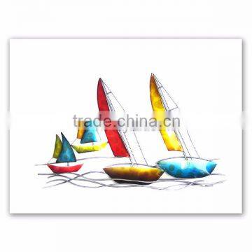 Hot Selling Home Decorative Metal Craft Wall Hanging Boat